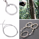 Portable Practical Emergency Survival Gear Steel Wire Saw Outdoor Camping Hiking Manual Hand Steel Rope Chain Saw Travel Tool