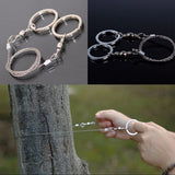 Portable Practical Emergency Survival Gear Steel Wire Saw Outdoor Camping Hiking Manual Hand Steel Rope Chain Saw Travel Tool